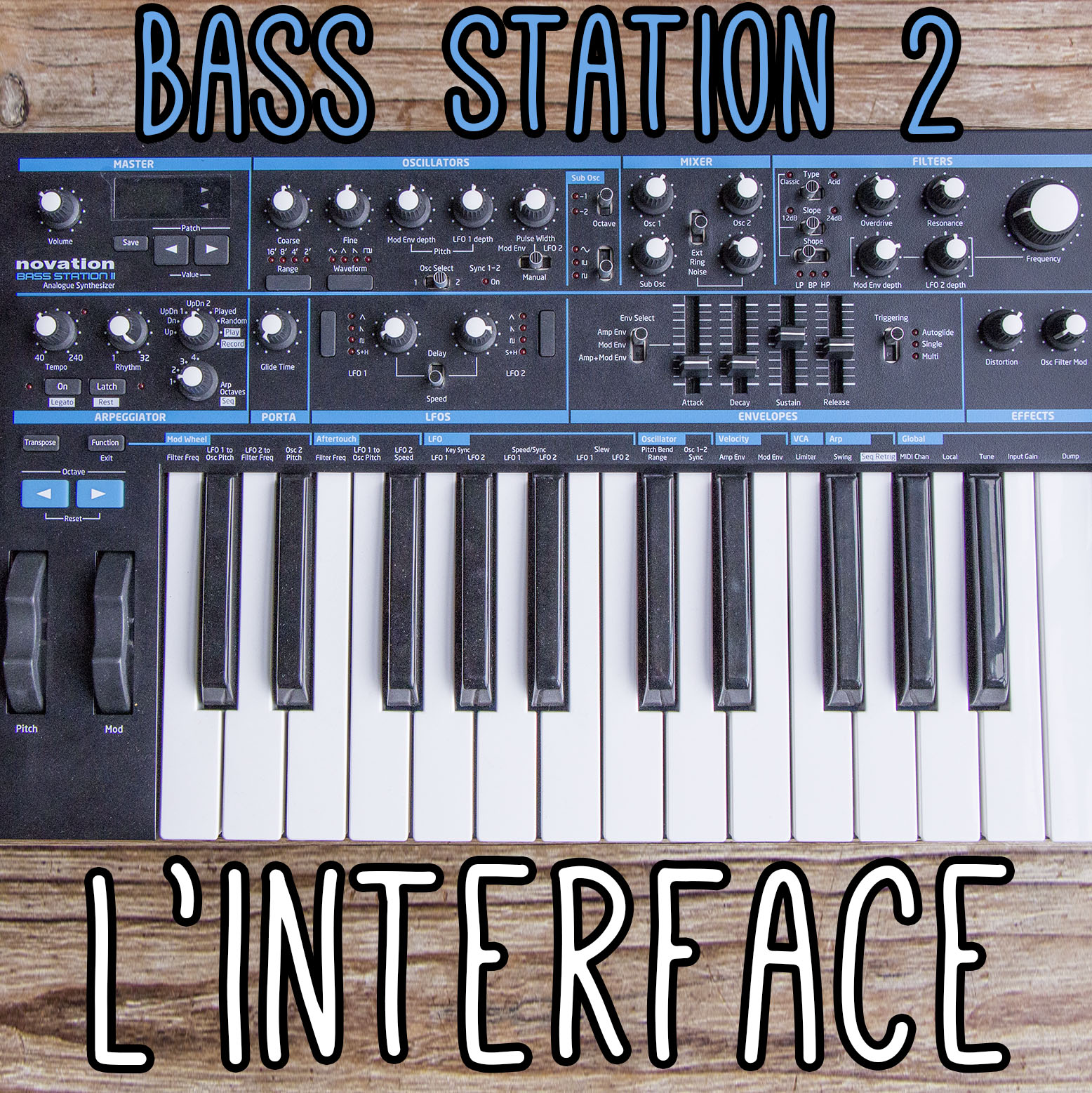 Novation Bass Station 2 Interface, explications et vue d'ensemble